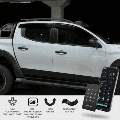 GIFlex™ - Customizable & Flexible LED Car Window